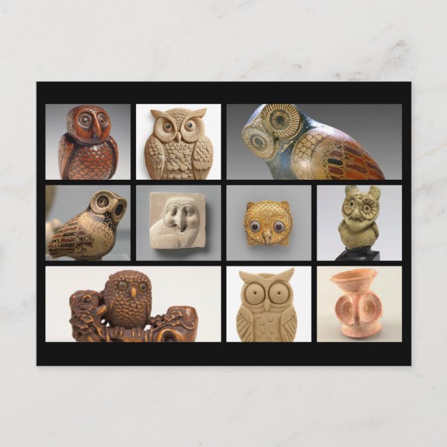 Museum Uggla statues/skulpturer Vykort (Framsida)