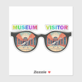 Museum Visitor-kyssklippta vinylklistermärken Klistermärken