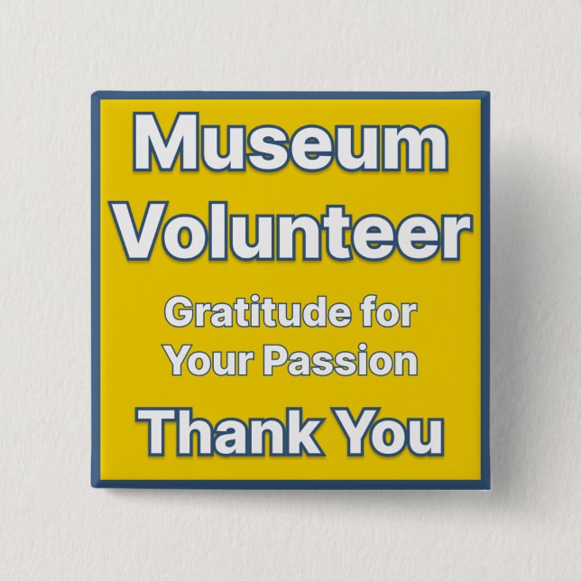 Museum Volunteer Button Knapp (Framsida)