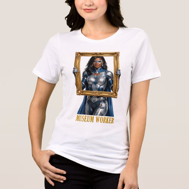 Museumarbetare Superhero T-shirt (Framsida)