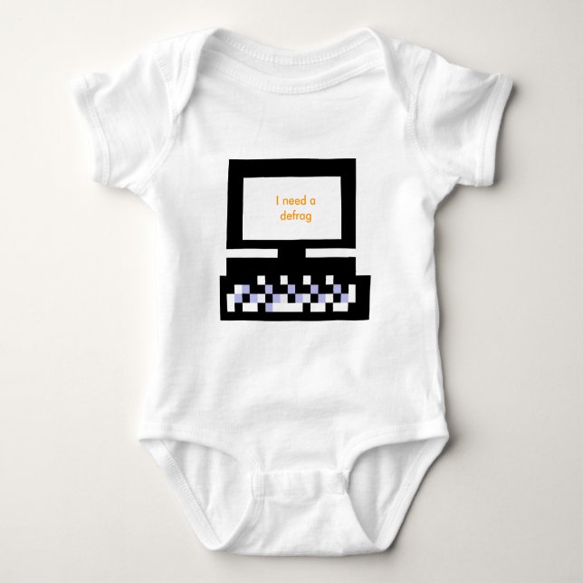 MUSEUMkonstnärserien avbildar datoren Defrag Tee Shirt (Framsida)