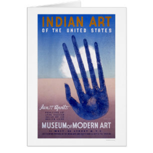 Museummodern konstindier 1938 WPA Hälsningskort