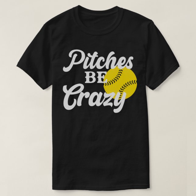 Mush boll-softball-kakor är galna t shirt (Design framsida)