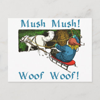 Mush Mush Woof Woof Vykort