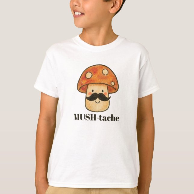 MUSH-Mustasch  T Shirt (Framsida)