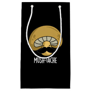 Mush-tache Funny Moustach Mushroom Pun Mörk BG
