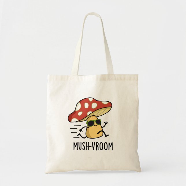 Mush-vroom Funny Fast Mushroom Pun Tygkasse (Framsidan)