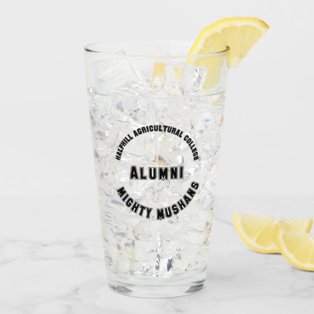 Mushans Alumni Glass Tumbler Glaskopp (Bakside Is)