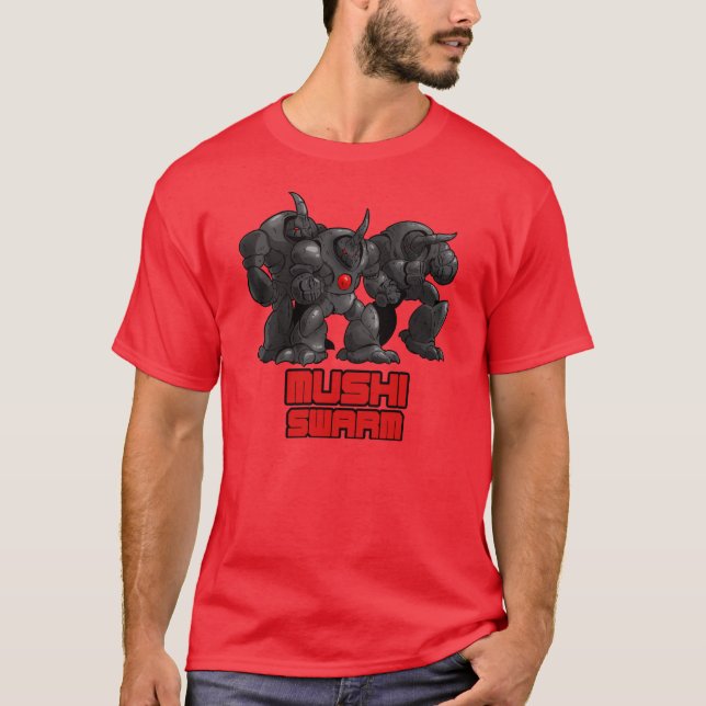 Mushi svärmsvart tee shirt (Framsida)