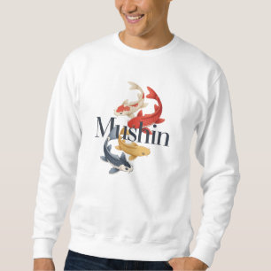 Mushin Koi Design för lugn disciplin och klarhet Lång Ärmad Tröja
