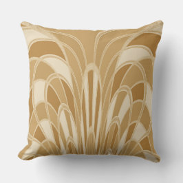 Mushroom Abstrakt - Art Deco - Beige Kudde