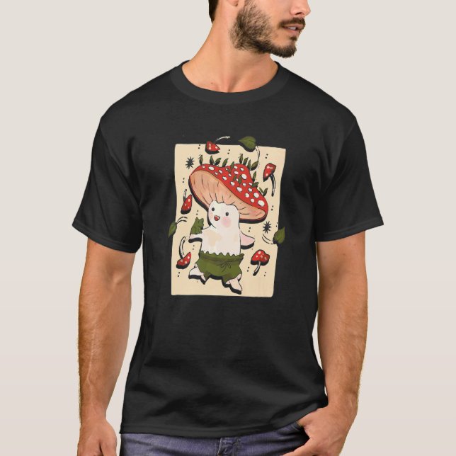 Mushroom Aesthetic Cute Goblincore Natur Magic F T Shirt (Framsida)