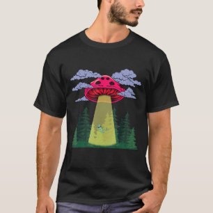 Mushroom Alien Abduction Psychedelic Space UFO Hip T Shirt