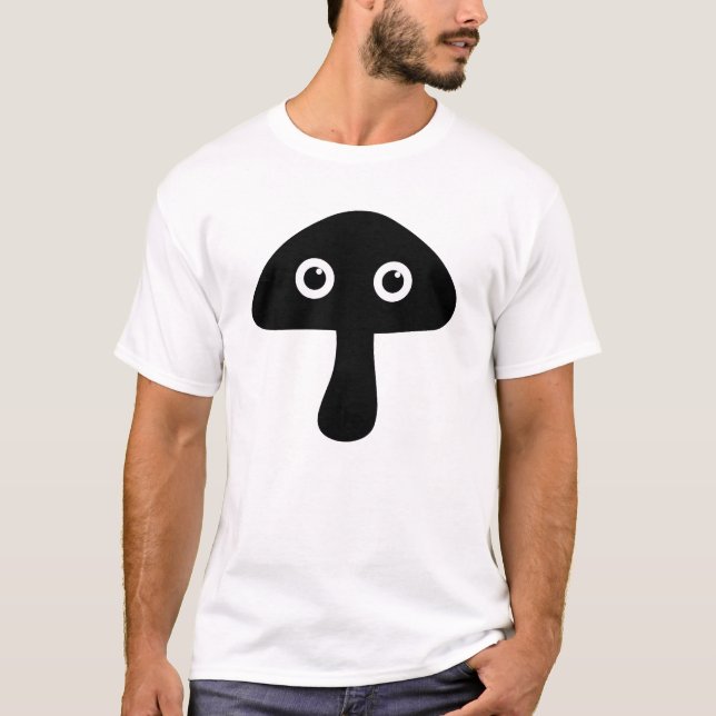 Mushroom Ansikte Silhouette T Shirt (Framsida)