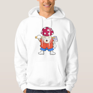 Mushroom as Farmer with Ax Hoodie