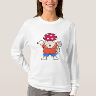 Mushroom as Farmer with Ax T Shirt