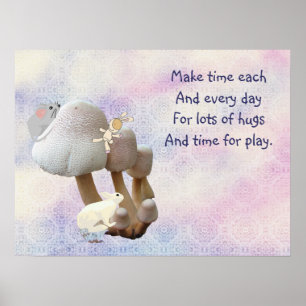Mushroom Baby Leksak Playground & Dikt Poster