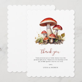 Mushroom Baby Shower Inbjudan, Fall Gender Neutral Tack Kort