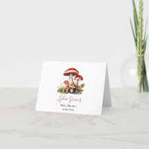Mushroom Baby Shower Inbjudan, Fall Gender Neutral