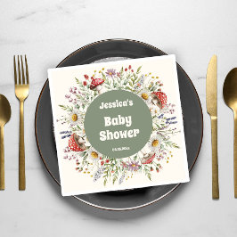 Mushroom Baby Shower  Pappersservett