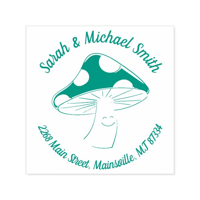 Mushroom Baby Shower Självfärgande Stämpel (Design)