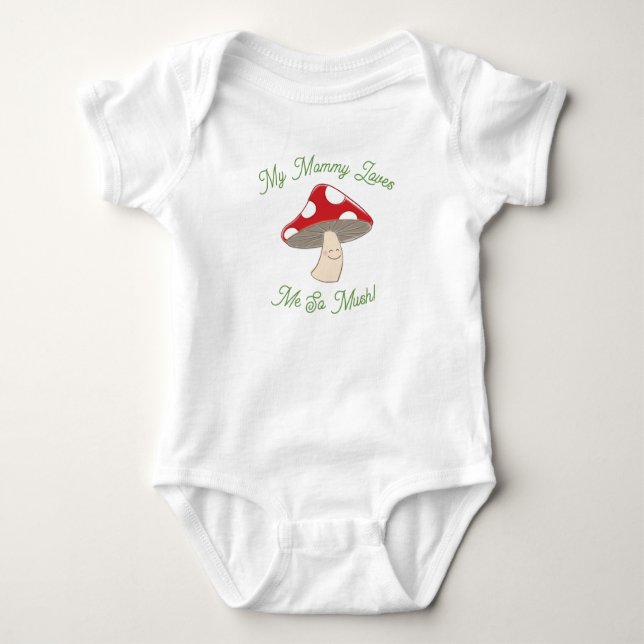 Mushroom Baby Shower T Shirt (Framsida)