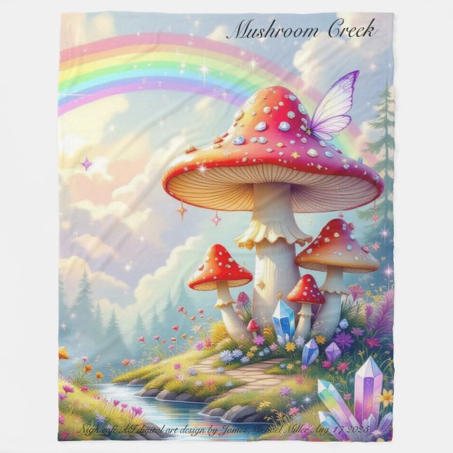 Mushroom Bäck Fleece Blanket (Framsidan)