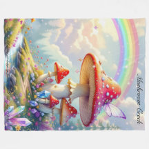 Mushroom Bäck Fleece Blanket