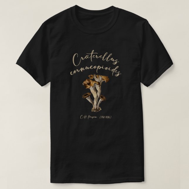 Mushroom Black chanterelle Fungi Foaging T Shirt (Design framsida)