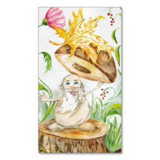"Mushroom Boletus". Affärskort Magnet