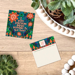 Mushroom Bra Quote Kindness-kort Fyrkantigt Visitkort