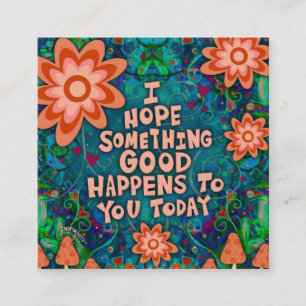 Mushroom Bra Quote Kindness-kort Fyrkantigt Visitkort