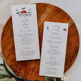 Mushroom Bröllop Ceremony-programmet Program