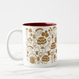 Mushroom Brown White Mugg