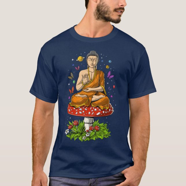 Mushroom Buddha boy T Shirt (Framsida)