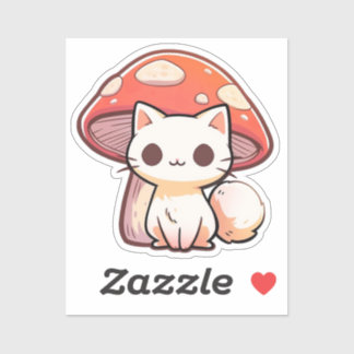 Mushroom Cat Sticker 2 Klistermärken