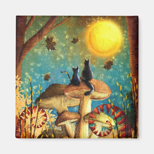 Mushroom Cats Magnet (Framsidan)