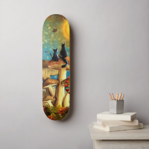 Mushroom Cats Mini Skateboard Bräda 18,5 Cm