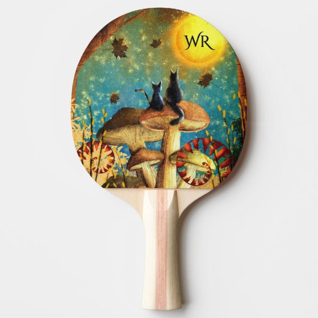 Mushroom Cats Monogrammed Pingisracket (Framsidan)