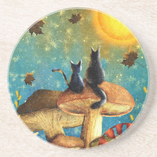 Mushroom Cats Underlägg (Framsidan)