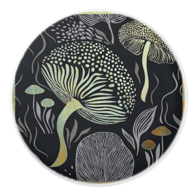 Mushroom Ceramic Knob Door Drag Knopp (Framsidan)
