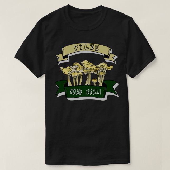 Mushroom champor porcini svamp som säger h t shirt (Design framsida)