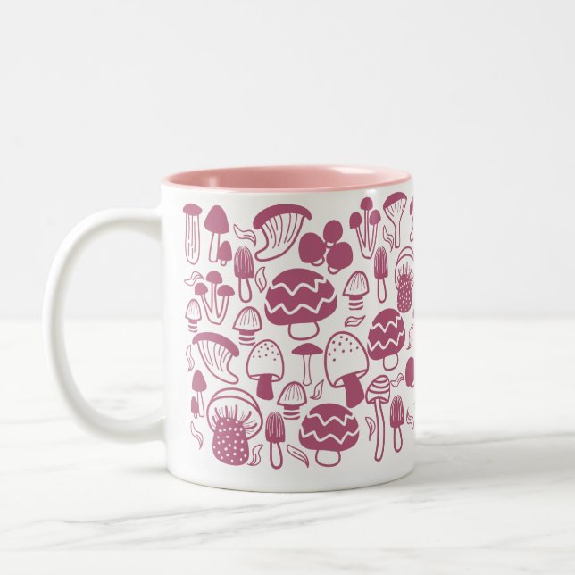 Mushroom Cherry White Mugg (Vänster)