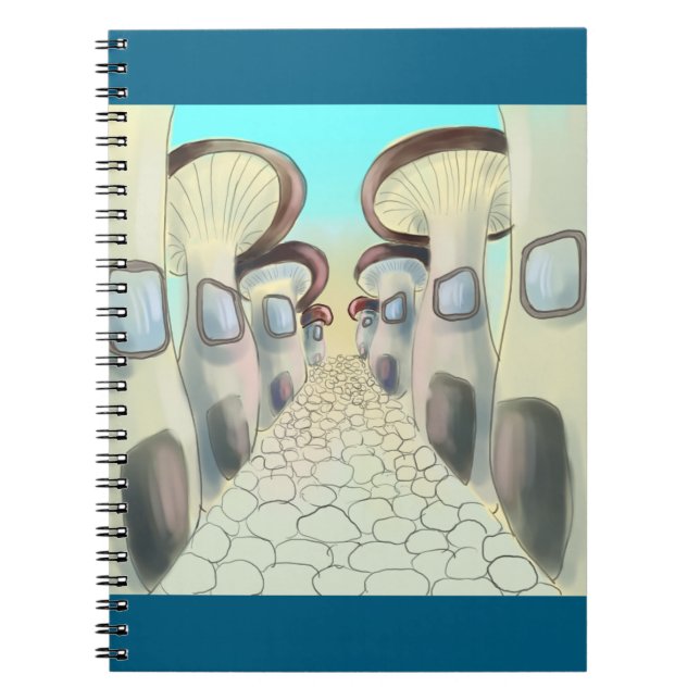 Mushroom city notebook anteckningsbok (Framsidan)