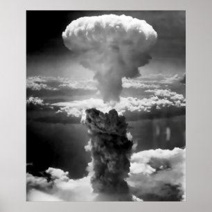 MUSHROOM CLOUD ÖVER HIROSHIMA 1945 POSTER