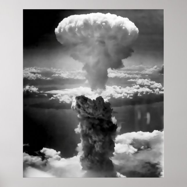 MUSHROOM CLOUD ÖVER HIROSHIMA 1945 POSTER (Framsidan)