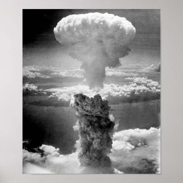 Mushroom Cloud Over Nagasaki - WW2 Poster (Framsidan)