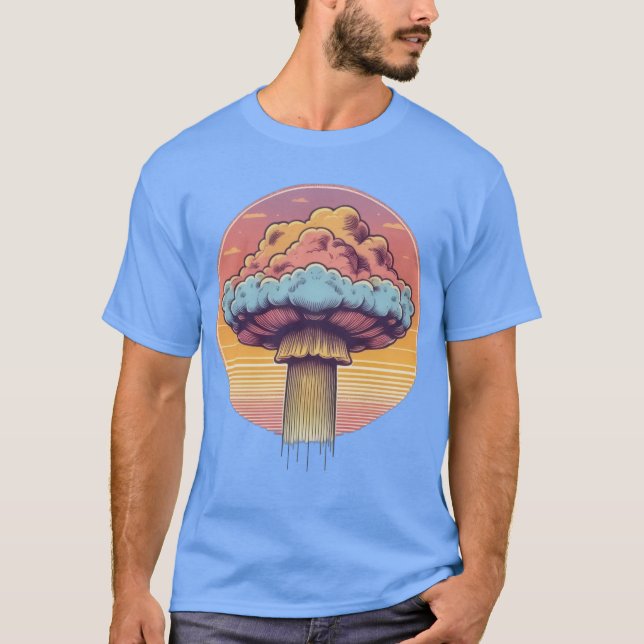 Mushroom Cloud Sunset T Shirt (Framsida)