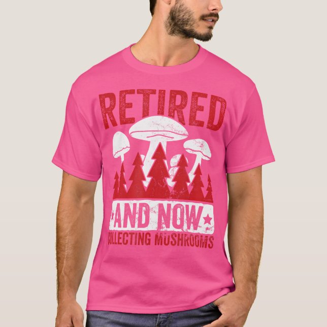 Mushroom Collating Retir Retir Retir Retir Reutter T Shirt (Framsida)