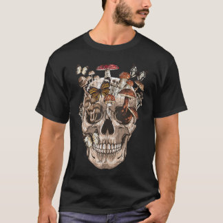 Mushroom Collector med Creepy Skull T Shirt